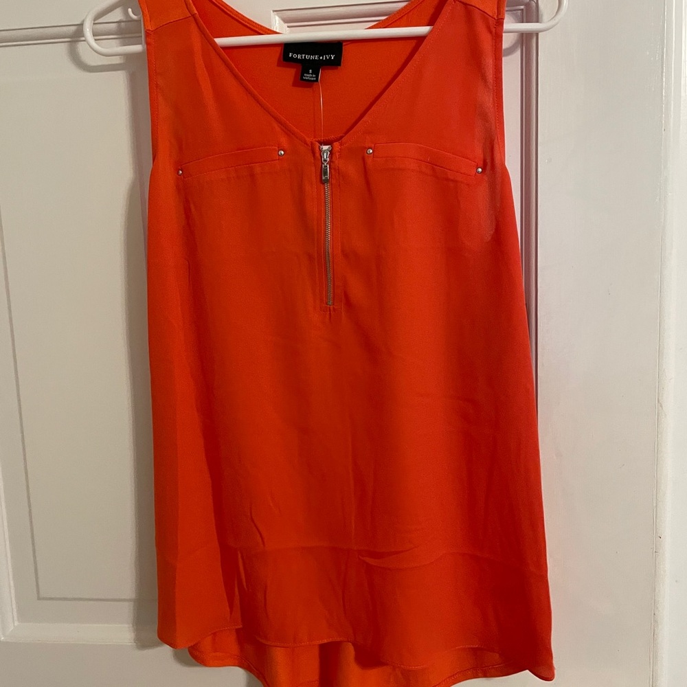 Orange Stitch fix tank top